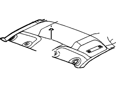 Chevy 19151046 PANEL,HEADLINING TRIM(W/TAN 3-CAVITY ONSTAR CONNECT)(INCLUDES 1)(GRAY)(W/O ROOF RAIL AIRBAG)(W/INSIDE REAR VIEW MIRROR COVER)