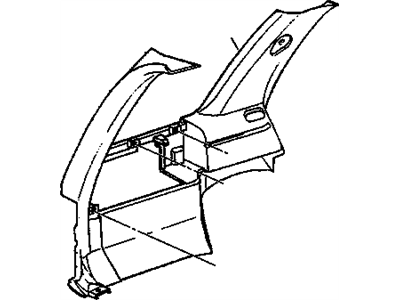 Chevy 15754376 PANEL,BODY SIDE TRIM(INCLUDES 12,28)(PEWTER)