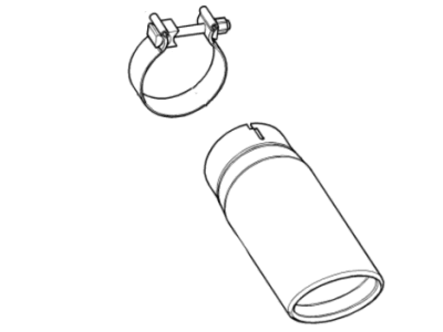 Chevy 22911703 EXTENSION KIT,EXHAUST TAIL PIPE(INCLUDES 2,3)(INSTALL 0.10)(1.0 KGS)(DUAL WALL)(ANGLE CUT)(NO LOGO)(3.5" TAIL PIPE)