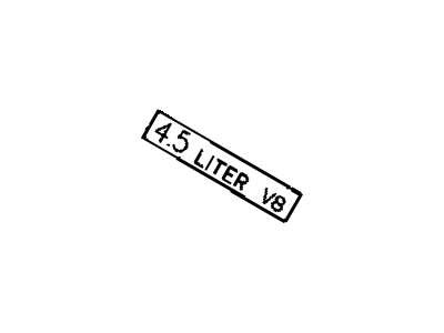 20709600 GM Nameplate, Black, Rear Illustration 1 of 1