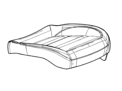 Buick 94515761 COVER,FRONT SEAT CUSHION(TITANIUM)