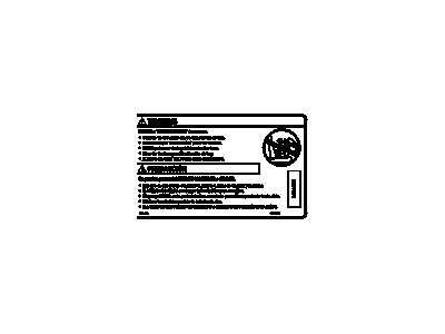 GM 15837652 Label, Emissions And Cautions GM 15837652 Label, Emissions And Cautions