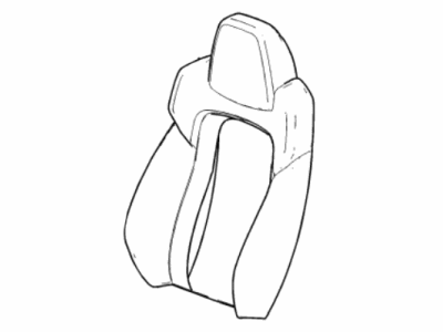 Chevy 19293337 COVER,DRIVER SEAT BACK(EBONY)(COLOR X-FLAGS)