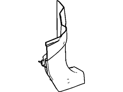 Cadillac 22823105 PANEL,BODY HINGE PILLAR TRIM(INCLUDES 7,8)(TITANIUM)(USE ON VEHICLE W/ CUTOUT SLOT FOR HOOD RELEASE HANDLE)(FOR 1ST DESIGN SEE 20909423)