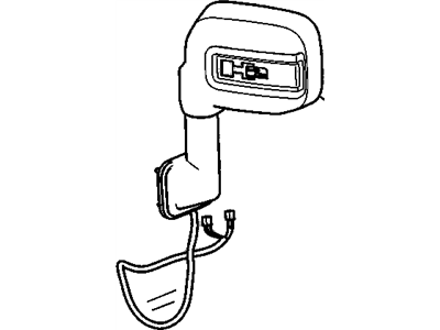 Hummer 25910185 MIRROR,OUTSIDE REAR VIEW(INCLUDES 1-3,5)(TITANIUM CHROME)