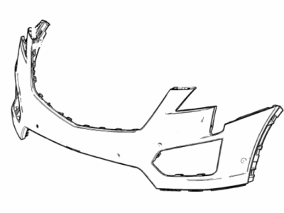 Cadillac 84729818 FASCIA,FRONT BUMPER UPPER(INCLUDES 10,19,20,36,38,39)(PAINT TO MATCH)