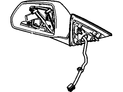 Cadillac 25828074 MIRROR,OUTSIDE REAR VIEW(INCLUDES 2,4-6)(PAINT TO MATCH)
