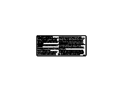 Chevy 15834580 LABEL,SERVICE ENGINE WARNING