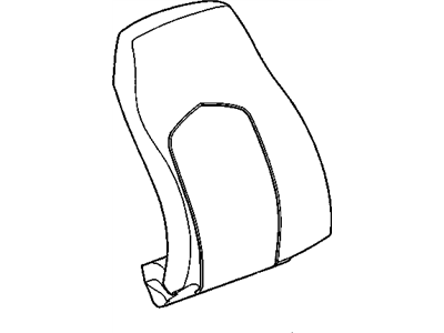 Cadillac 25780320 COVER,PASSENGER SEAT BACK(CASHMERE)(W/O ACTIVE HEAD RESTRAINT; HEAT OF BACK PANEL INDENTATION ABOVE MAP POCKET=8IN)(FOR 2ND DESIGN SEE 25939506)