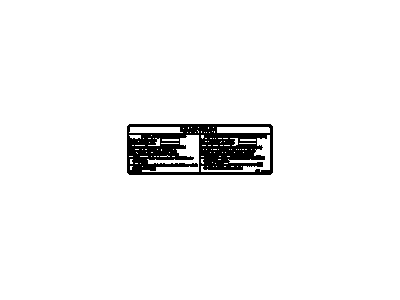 Chevy 52371807 LABEL,DUAL FUEL INFORMATION