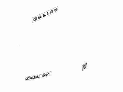 Chevy 84023560 EMBLEM PKG,BODY(INCLUDES 2-4)(BLACK)(INSTALL 0.60)(0.0236 KG)(NAMEPLATE KIT)(LIGHT)