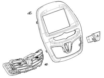 Chevy 42396580 PLATE,INSTRUMENT PANEL TRIM(INCLUDES 2-6)(SPLASH)(INSTALL 0.10)(0.2158 KGS)(W/CHROME)