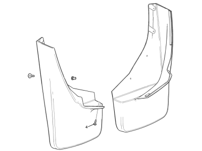 Chevy 23238775 GUARD PKG,FRONT FENDER MUD(INCLUDES 2-5)(WHITE)(INSTALL 0.30)(0.73 KGS)