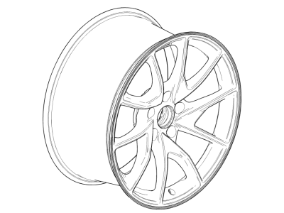 Chevy 23251387 WHEEL (KIT),ALUMINUM(BLACK FINISH)(INSTALL 0.30)(11.59 KG)(FRONT)(19X10J ALUMINUM 43MM OUTSIDE 120.65X5X12B/C)