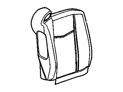 88994456 GM Seat Back Cover, Black Illustration 1 of 1