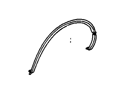 GM 10109325 Wheel Opening Molding, Black, Front Driver Side 10109325 GM Wheel Opening Molding, Black, Front Driver Side Illustration 1 of 1