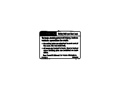 Chevy 15029392 LABEL,REAR SEAT BELT & SEAT LATCH CAUTION