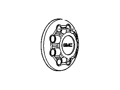 GMC 15727141 CAP,HUB(INCLUDES 5)(REAR)(8 LUGGAGE)(CHROME)