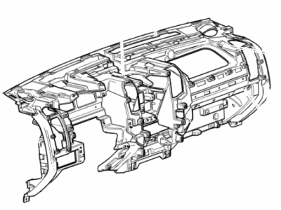 GMC 84044665 PANEL,INSTRUMENT PANEL LOWER TRIM(INCLUDES 4,17,20,22,28,29)(BLACK)