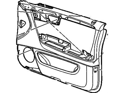 Buick 10353985 TRIM,FRONT SIDE DOOR(INCLUDES 7-12,14,16,17-21)(NEUTRAL)