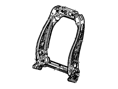 GMC 13578619 FRAME,DRIVER SEAT BACK(INCLUDES 16,17,21,25)(POWER)(W/O MEMORY)