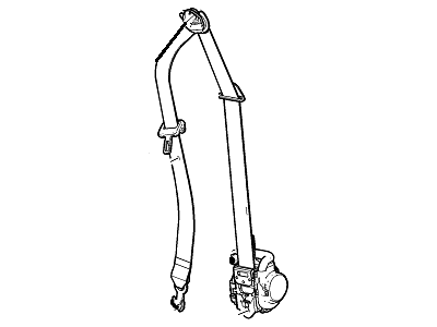 Chevy 19330618 BELT KIT,PASSENGER SEAT (RETRACTOR SIDE)(W/PRE-TENSIONER)(INCLUDES 4,5)(BLACK)