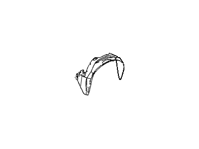 25551709 GM Fender Liner, Front Inner Driver Side Illustration 1 of 1