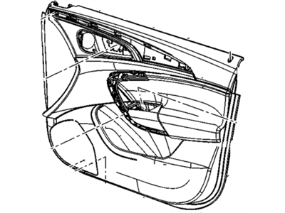 Buick 23443800 TRIM,FRONT SIDE DOOR(INCLUDES 4,5,8,9,11-15,17-19,22-25)(SADDLE UP)
