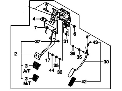 GM 96473883 Pedal, Brake 96473883 GM Pedal, Brake Illustration 1 of 1
