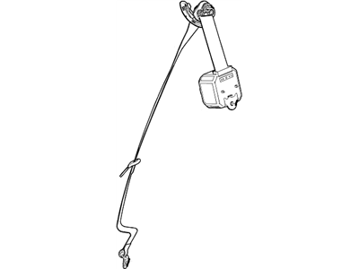 Cadillac 22988557 RETRACTOR,REAR SEAT BELT(INCLUDES 2,3)(BLACK W/PLATINUM BEZEL)(W/PRETENSIONER)