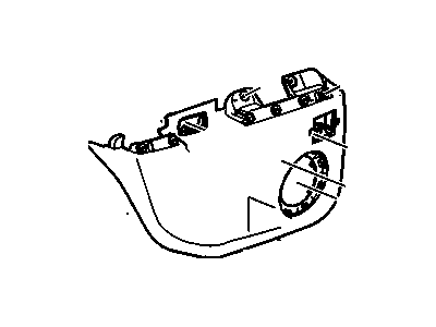 Cadillac 25807832 TRIM,REAR SIDE DOOR LOWER(INCLUDES 17-19,21,23,24)(EBONY)(W/ASHTRAY)(*KIT1)