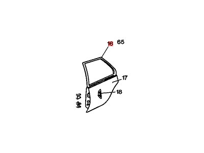 GM 22581095 Door Shell, Rear Driver Side 22581095 GM Door Shell, Rear Driver Side Illustration 1 of 1