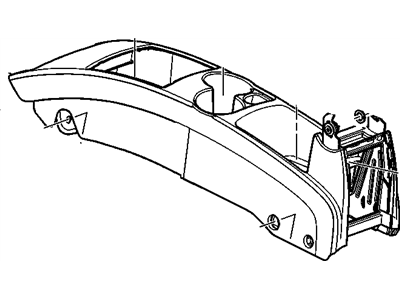 GM 25748147 Console, Floor Console, Front