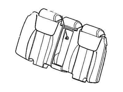 Cadillac 15216418 COVER,REAR SEAT BACK(EBONY)(*KIT3)