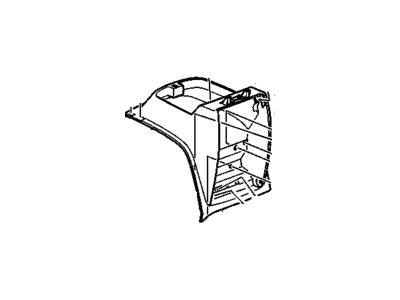 Cadillac 25979634 COMPARTMENT,FRONT FLOOR(INCLUDES 4,14-17,21,22,24,25,28,32-35)(EBONY)