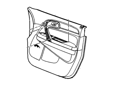 Chevy 20952614 PANEL,FRONT SIDE DOOR TRIM(INCLUDES 3,5,10-12,14,15,18-20,22-26)(TITANIUM)(INCLUDES INSIDE DOOR HANDLE)