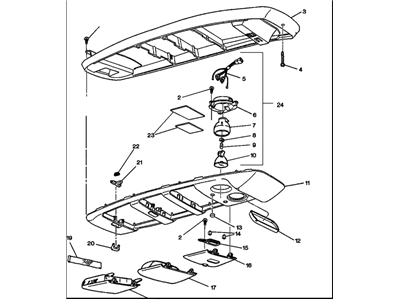 Chevy 15698007 Roof Console