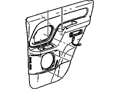 Chevy 15706269 PANEL,REAR SIDE DOOR TRIM(INCLUDES 8,11-14)(GRAY)(CUT SPEAKER HOLE AS REQUIRED)