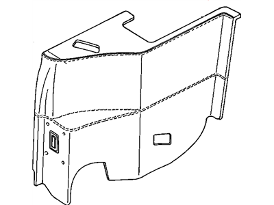 GM 12521901 Trim, Rear Quarter Trim, Camel, Lower Driver Side 12521901 GM Trim, Rear Quarter Trim, Camel, Lower Driver Side Illustration 1 of 1