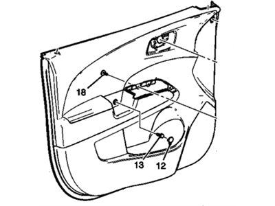 Chevy 95351408 TRIM,FRONT SIDE DOOR(INCLUDES 3,6,9,10,12,14-17,20,21)(BLACK)