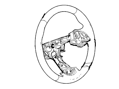 23417579 GM Wheel, Steering, Jet Black Illustration 1 of 1