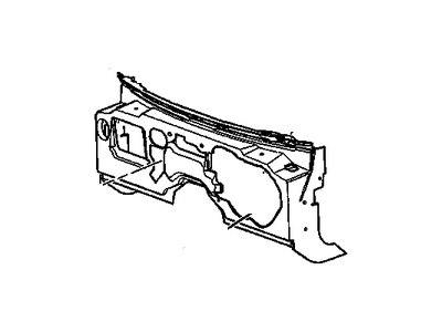 25991497 GM Barrier, Shroud And Dash And Vent Duct Panel Illustration 1 of 1