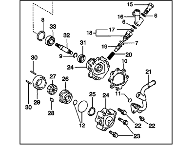 Chevy Prizm Power Steering Pump - 94859780