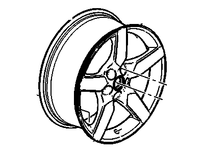 Chevy 22765313 WHEEL,REAR(BLADE SILVER W/RED STRIPE)(21X9.5)(NIEMAN MARCUS EDITION)