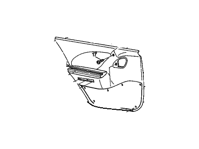 Pontiac 12480424 Door Trim Panel