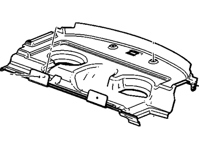 Buick 22817832 COVER,REAR WINDOW PANEL STOWAGE COMPARTMENT(INCLUDES 4,6,7)(BLACK)