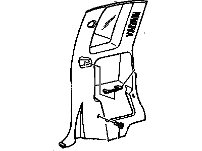 GM 15023173 Panel, Body Interior Trim, Navy Blue, Rear