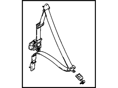 1998 Chevy Tracker Seat Belt - 91172900