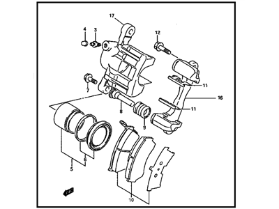 Chevy Metro Brake Calipers - 30019360
