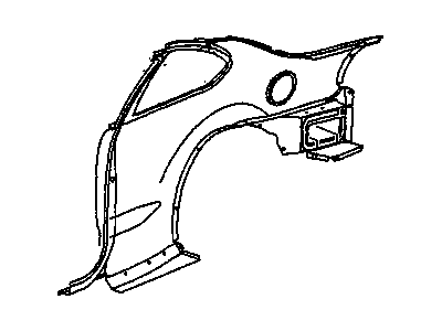 Pontiac 19150915 PANEL,QUARTER OUTER(INCLUDES 16,18)(TOGETHER WITH GUTTER 22610235,EXTENSION 22621875 & BRACE 22601197.)